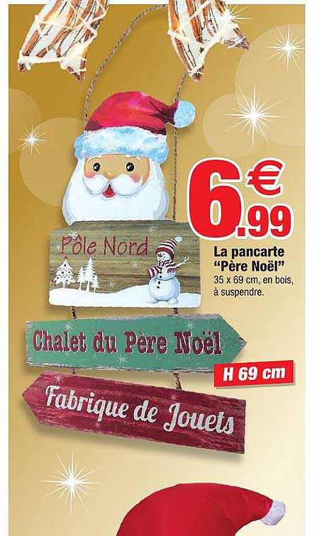 la pancarte "père noël"
