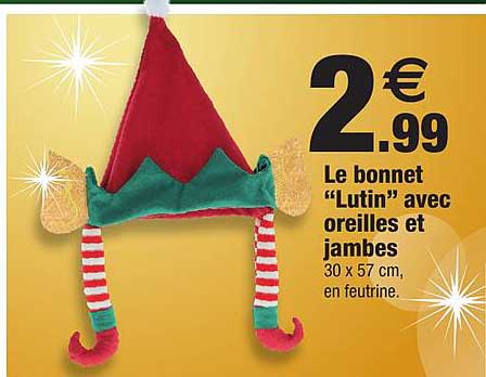 Le Bonnet "lutin" Avec Oreilles Et Jambes