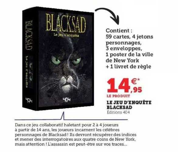 Le Jeu D'enquête Blacksad  - éditions 404