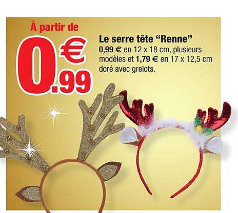 le serre tête "renne"