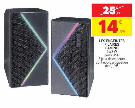 les enceintes filaires gaming