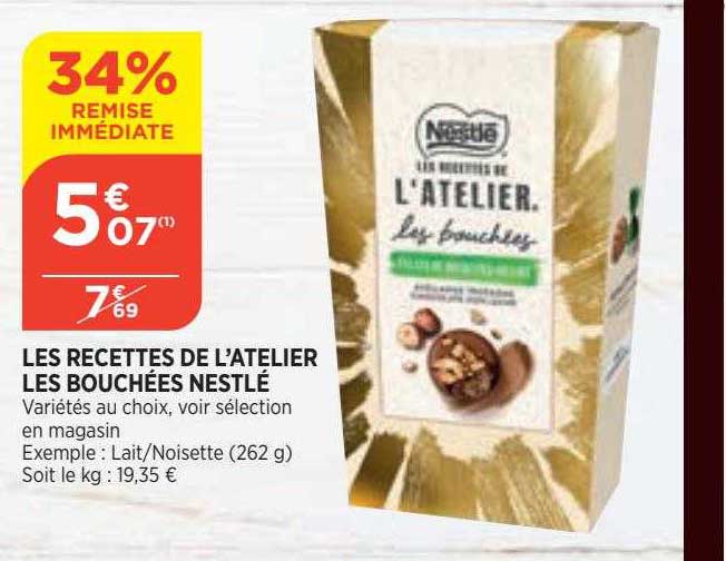 les recettes de l'atelier les bouchées nestlé