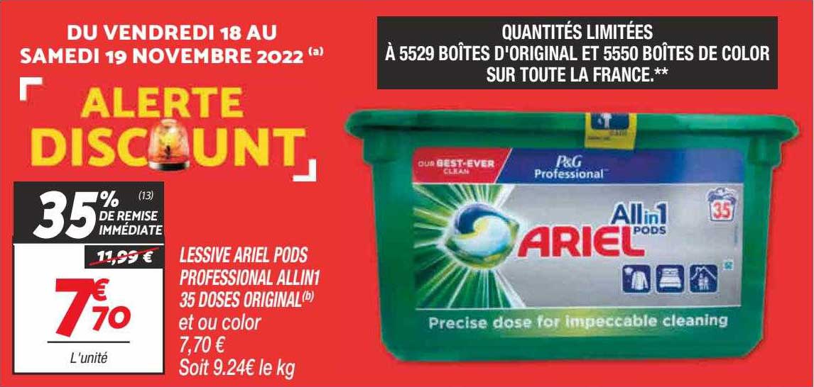 lessive ariel pods professional all in 1 35 doses original