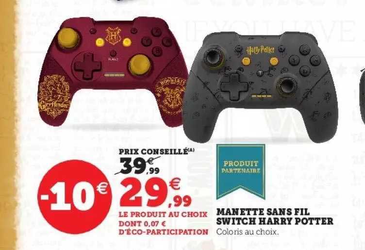 manette sans fil switch harry potter