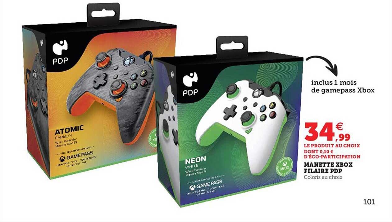 manette xbox filaire pdp
