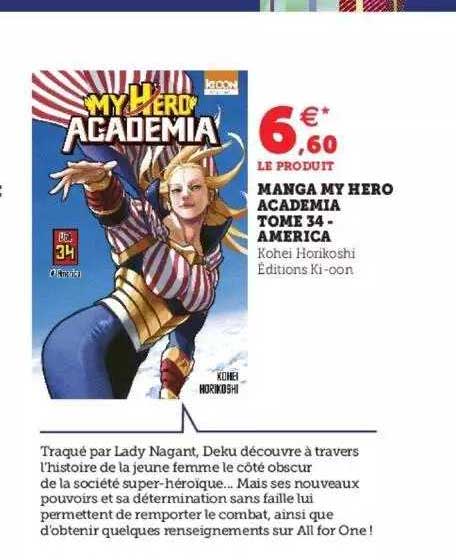 manga my hero academia tome 34 - america