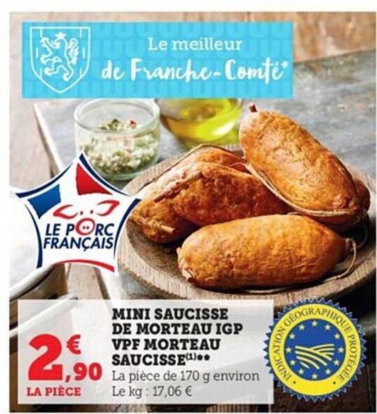 Mini Saucisse De Morteau Igp Vpf Morteau Saucisse