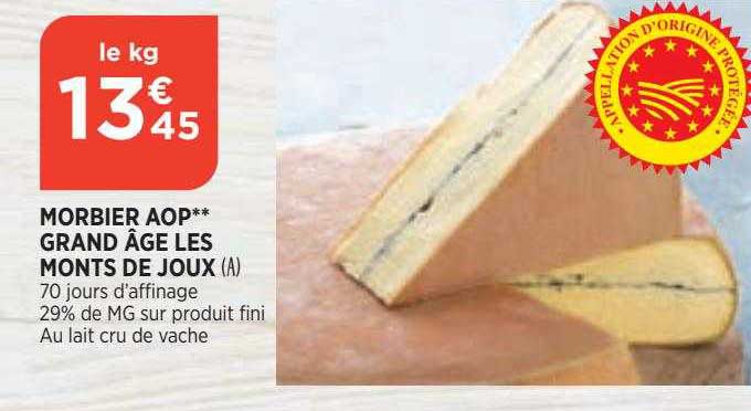 morbier aop grand âge les mont de joux