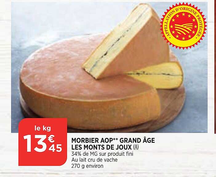 morbier aop grand âge les monts de joux
