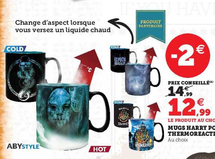 mugs harry potter thermocreactifs