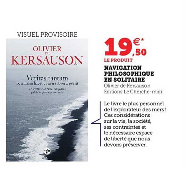 navigation philosophique en solitaire - olivier de kersauson