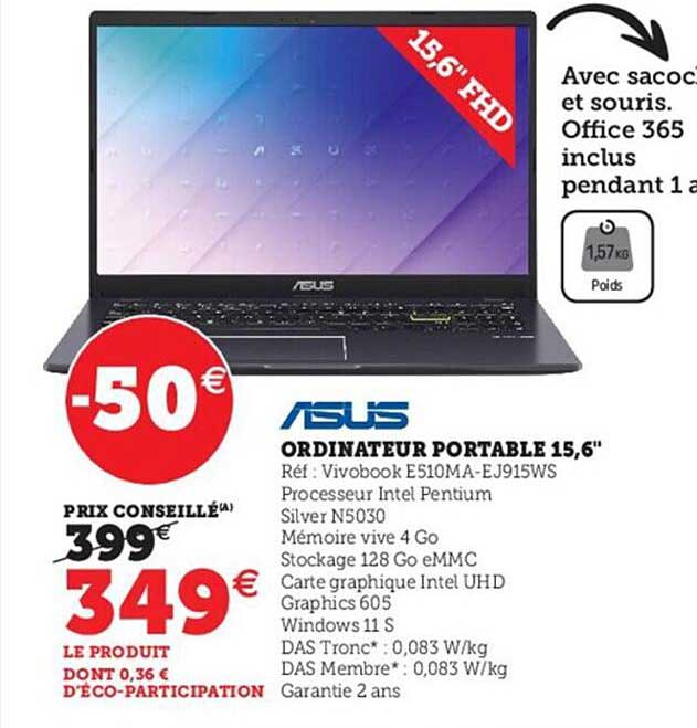 Ordinateur Portable 15,6" Asus