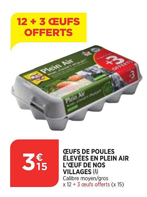 œufs de poules élevées en plein air l'œuf de nos villages