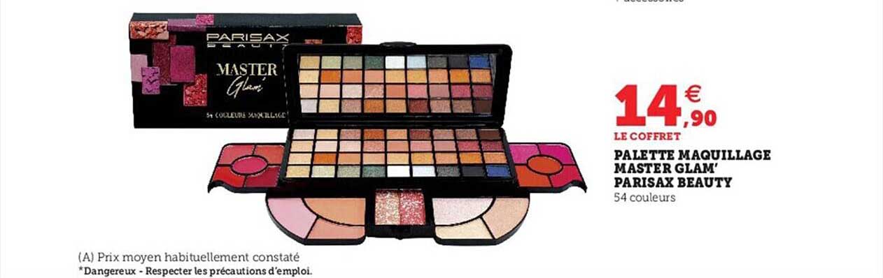 palette maquillage master glam parisax beauty