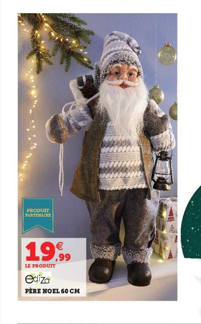 père noël 60 cm ediza