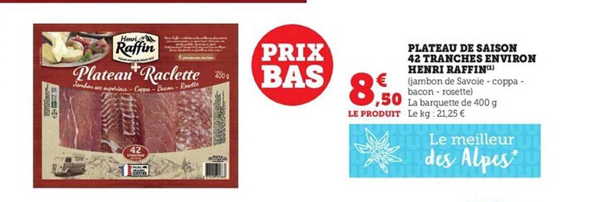 plateau de saison 42 tranches environ henri raffin