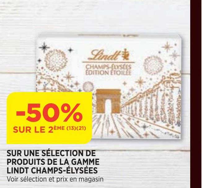 produits de la gamme lindt champs-élysées