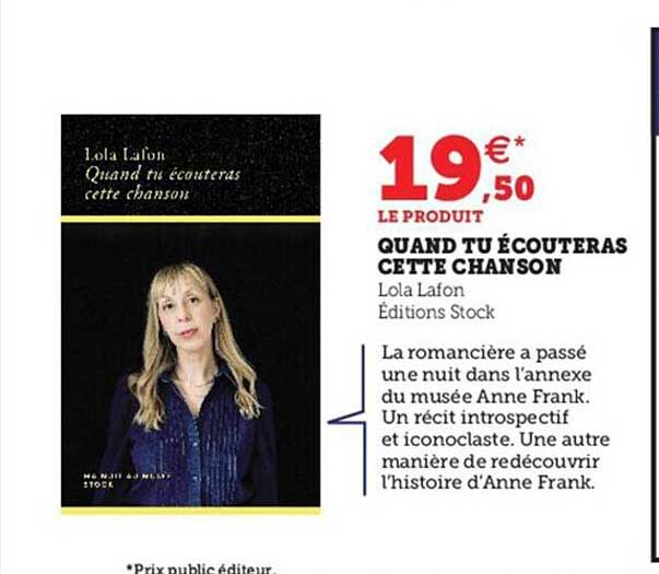 quand tu écouteras cette chanson - lola lafon