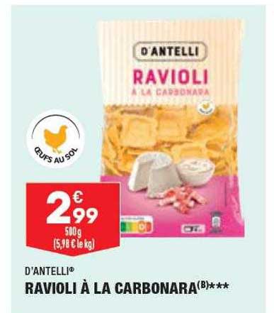 Ravioli à La Carbonara D'antelli