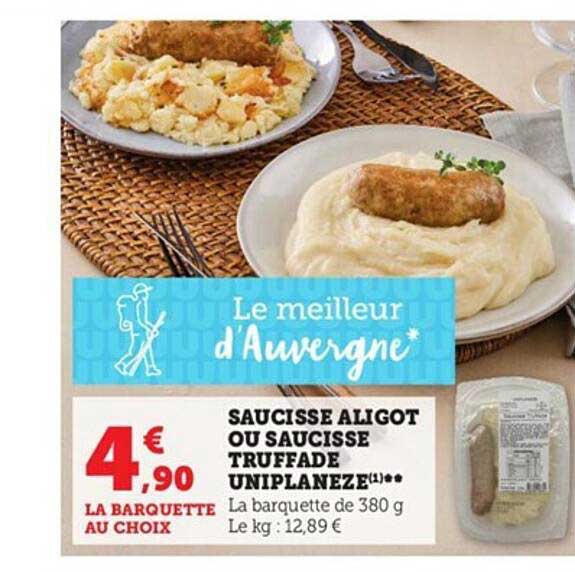 saucisse aligot ou saucisse truffade uniplaneze