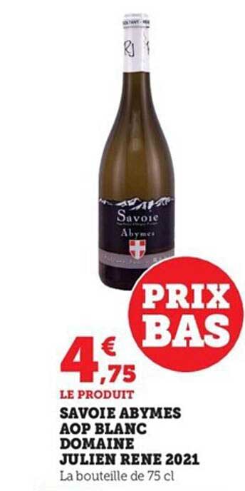 savoie abymes aop blanc domaine julien rène 2021