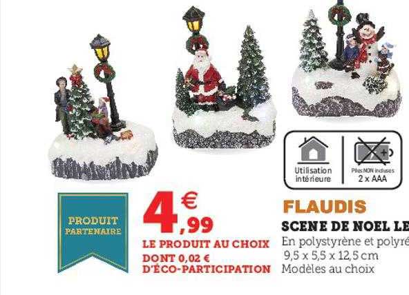 scène de noël led flaudis