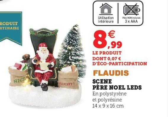 scène père noël leds flaudis