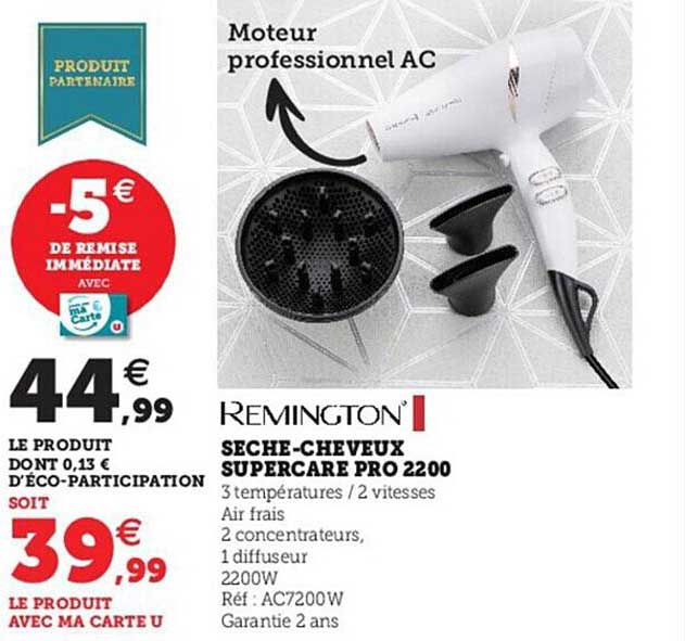 sèche-cheveux supercare pro 2200 remington