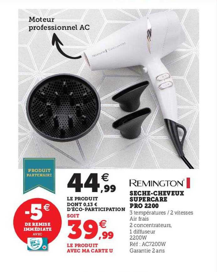 sèche-cheveux supercare pro 2200 remington