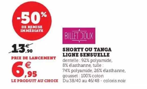 shorty ou tanga ligne sensuelle