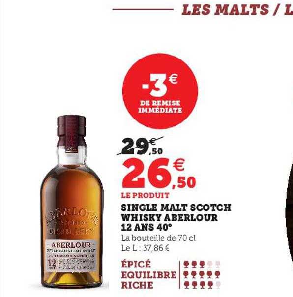 single malt scotch whisky aberlour 12 ans 40°