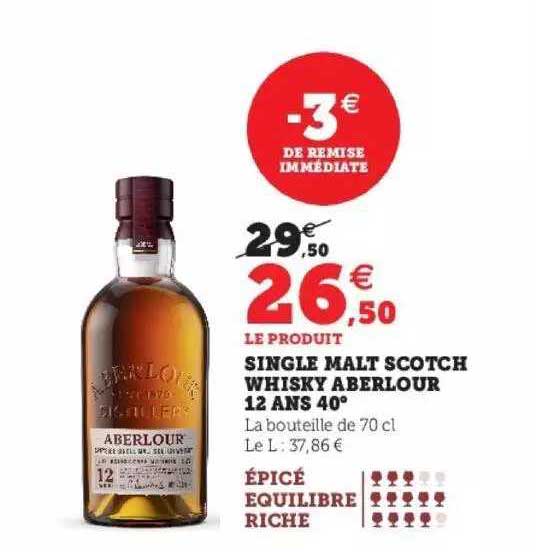 single malt scotch whisky aberlour 12 ans 40°