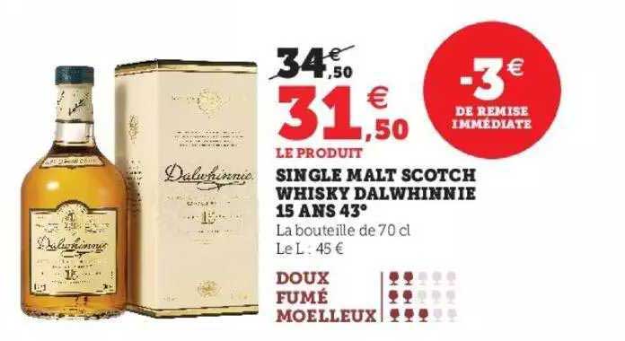 Single Malt Scotch Whisky Dalwhinnie 15 Ans 43°
