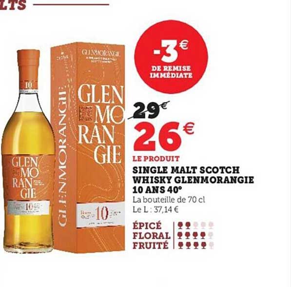 single malt scotch whisky glenmorangie 10 ans 40°