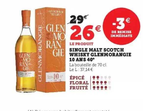single malt scotch whisky glenmorangie 10 ans 40°