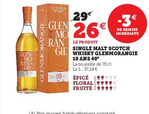 single malt scotch whisky glenmorangie 10 ans 40°