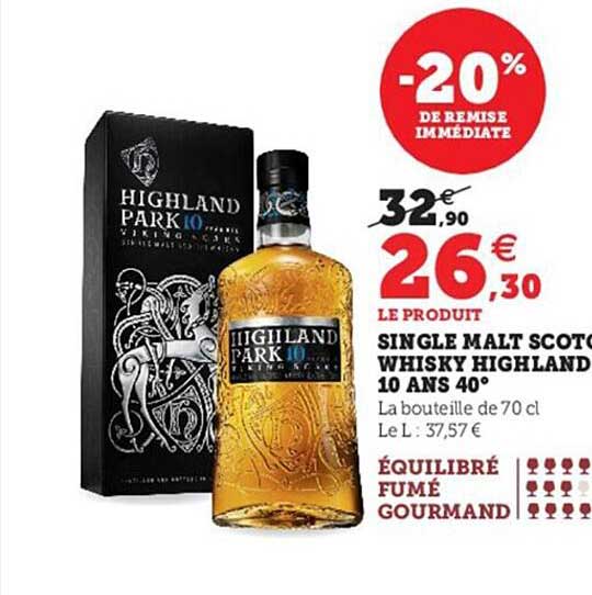 single malt scotch whisky highland 10 ans 40°