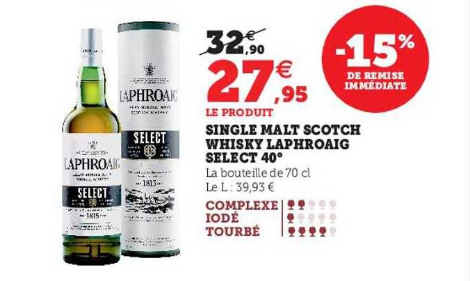 single malt scotch whisky laphroaig select 40°