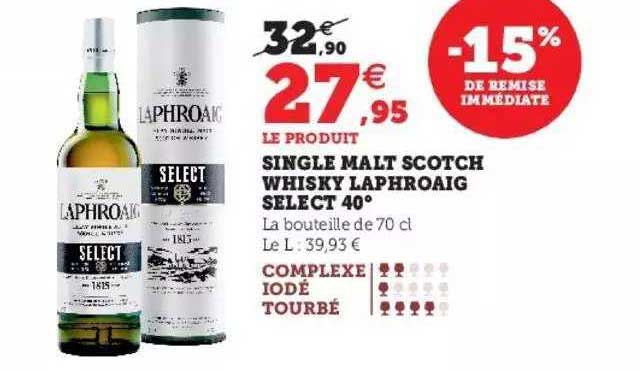 single malt scotch whisky laphroaig select 40°