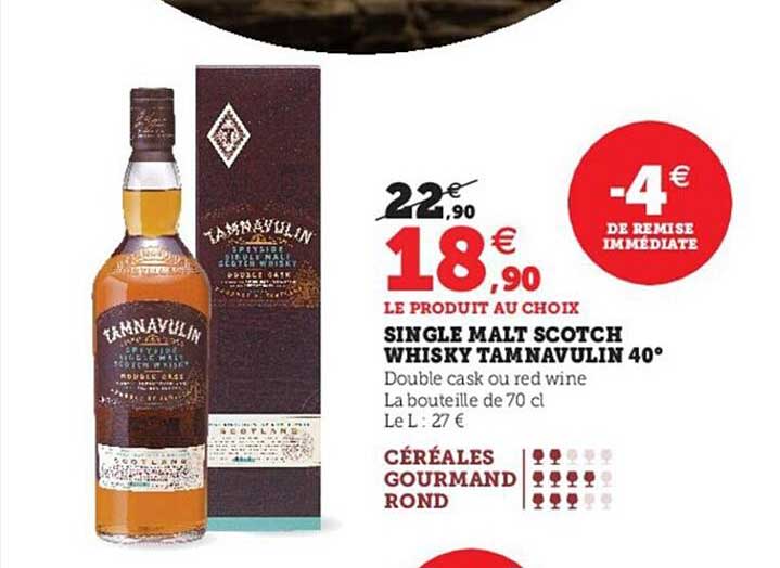 single malt scotch whisky tamnavulin 40°