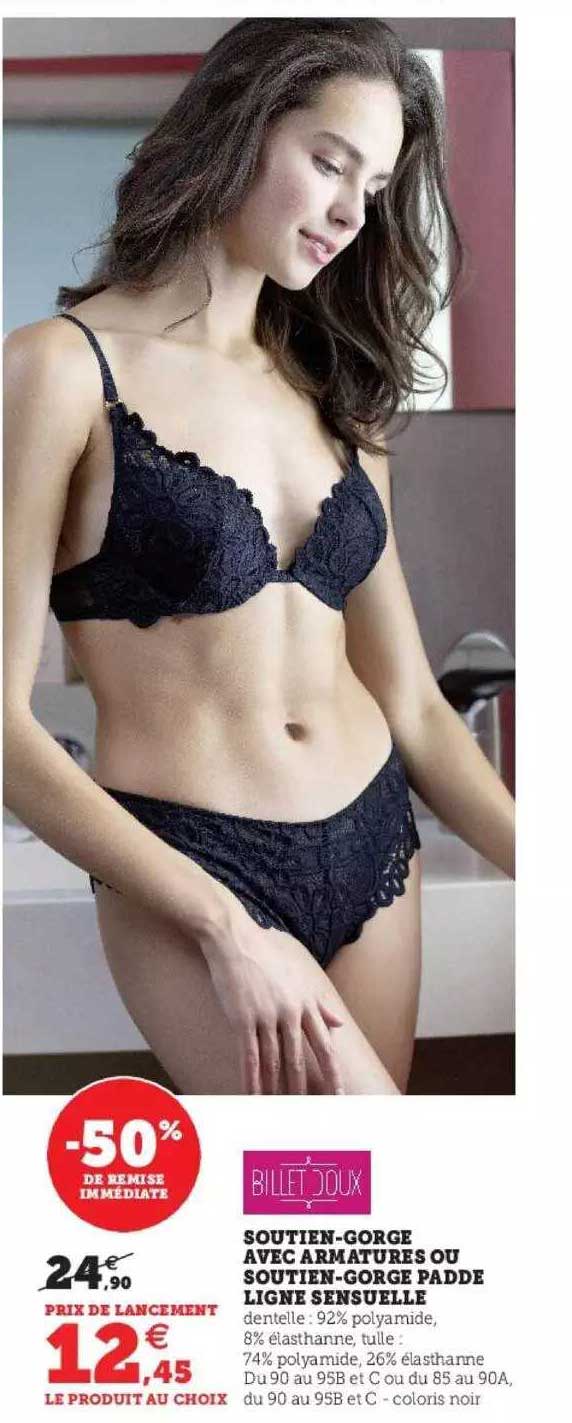 soutien-gorge avec armatures ou soutien-gorge padde ligne sensuelle