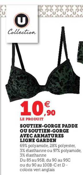 Soutien-gorge Padde Ou Soutien-gorge Avec Armatures Ligne Garden U Collection
