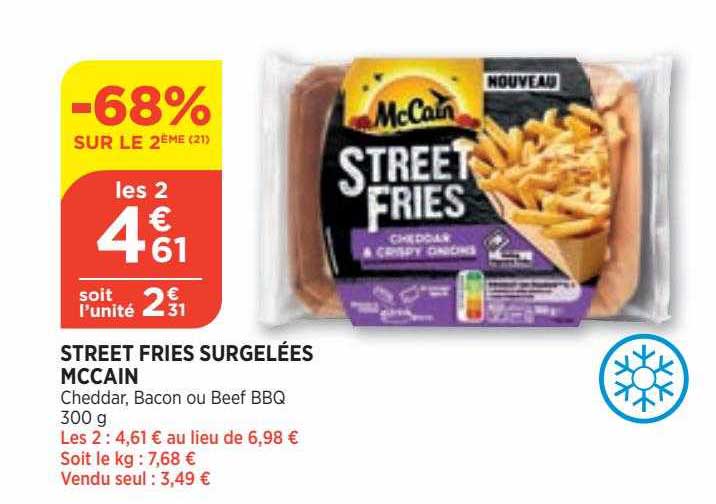 street fries surgelées mccain