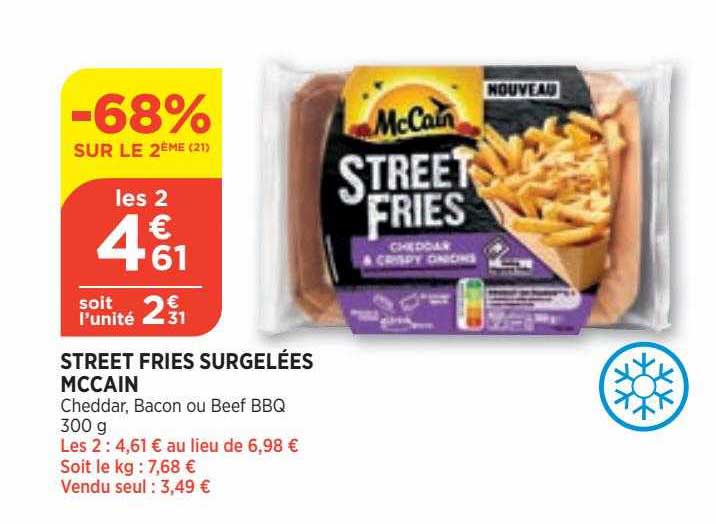 street fries surgelées mccain