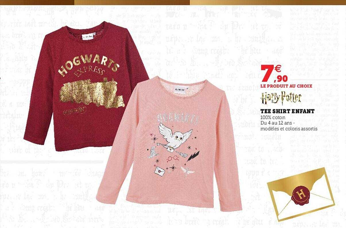 tee shirt enfant harry potter