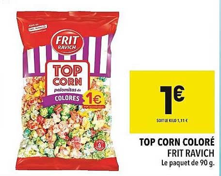 top corn coloré frit ravich