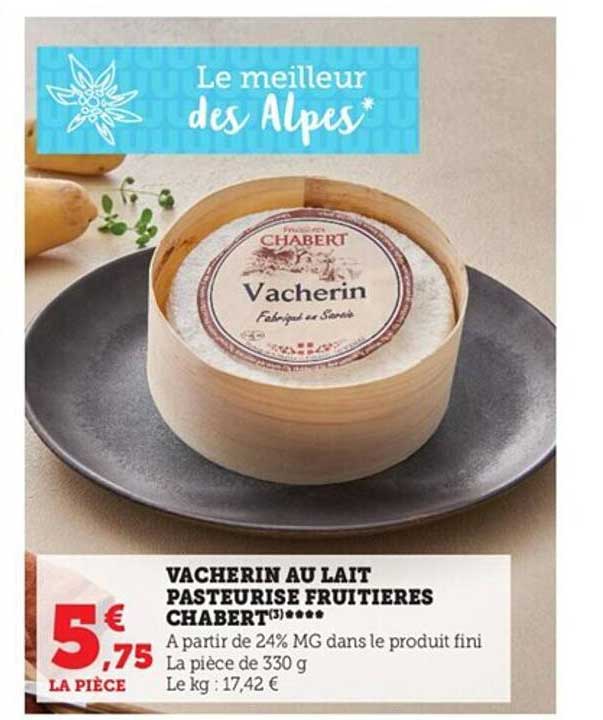 Vacherin Au Lait Pasteurisé Fruitières Chabert