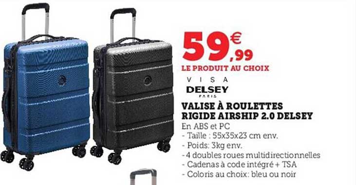 valise à roulettes rigide airship 2.0 delsey