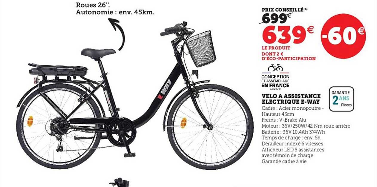 vélo à assistance électrique e-way
