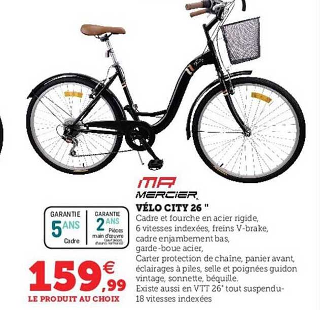 vélo city 26" mr mercier